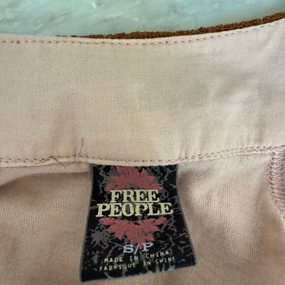 Free People Women Chiffon Tunic Top Mini Dress Size S Sequin Orange Pink - Picture 5 of 11